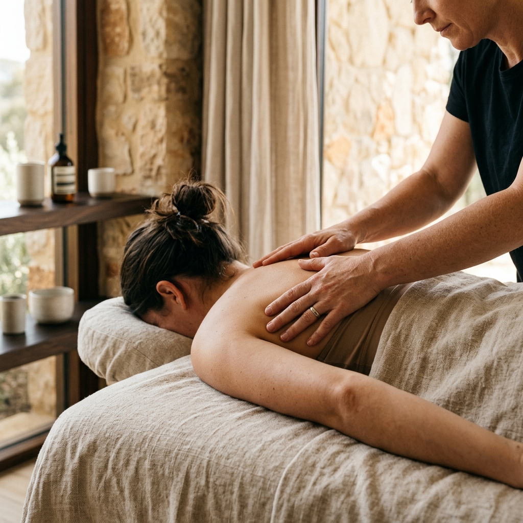 Precision body alignment — hands performing realignment